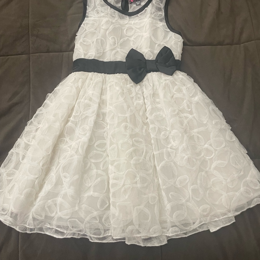 White and black dress